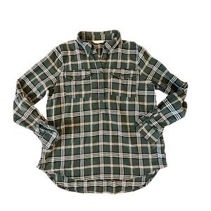 Promesa Half Button Pullover Flannel Shirt- EUC